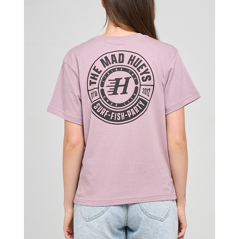The Mad Hueys LIVING HUEYS | WOMENS SS TEE DUSTY LILAC XS