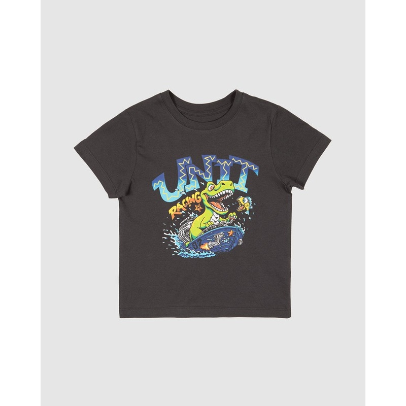 Unit KIDS TEES – SNAPPY WASHED BLACK 0