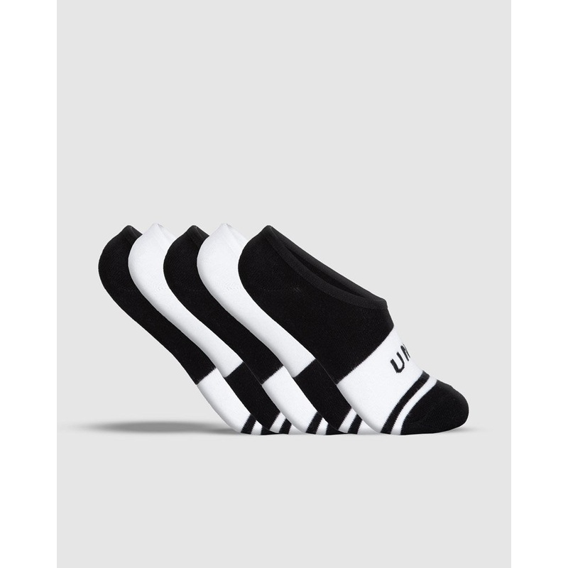 Unit LADIES SOCKS – 5 PACK INVISIBLE – WANDER BLACK WHITE ONE SIZE
