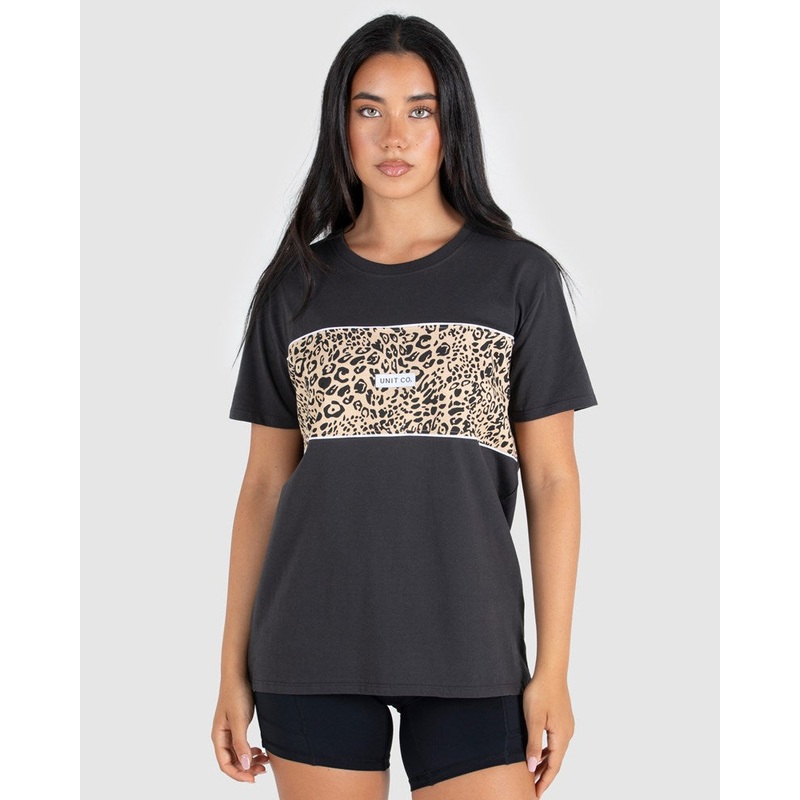 Unit LADIES TEES – HUSTLE WASHED BLACK XS