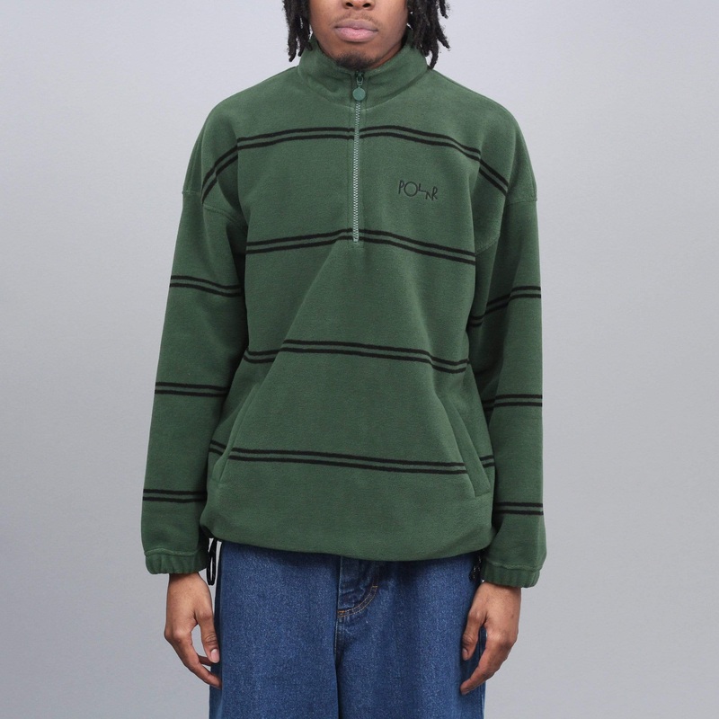 Polar Striped Fleece Pullover 2.0 Olive Small