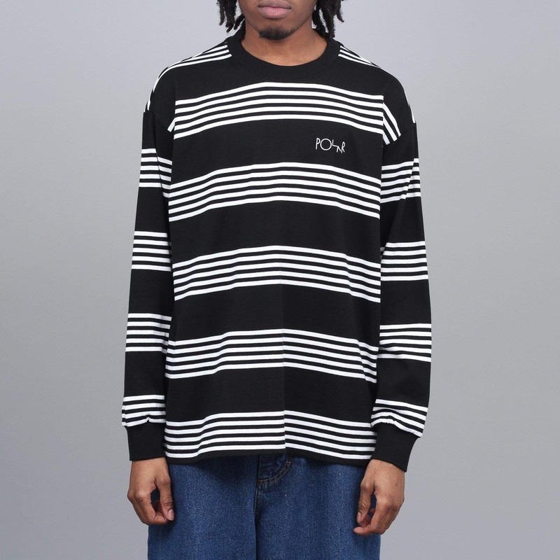 Polar Striped Longsleeve T-Shirt Black Small