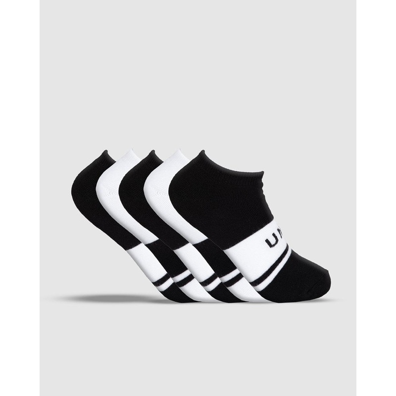 Unit LADIES SOCKS – 5 PACK  NO SHOW – WANDER BLACK WHITE ONE SIZE