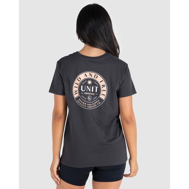 Unit LADIES TEES – SOLSTICE WASHED BLACK 2XS
