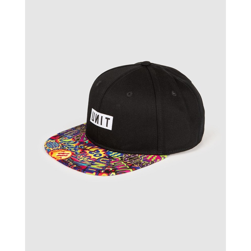Unit YOUTH HEADWEAR – FLAT PEAK SNAPBACK – FIZZLE BLACK OSFM