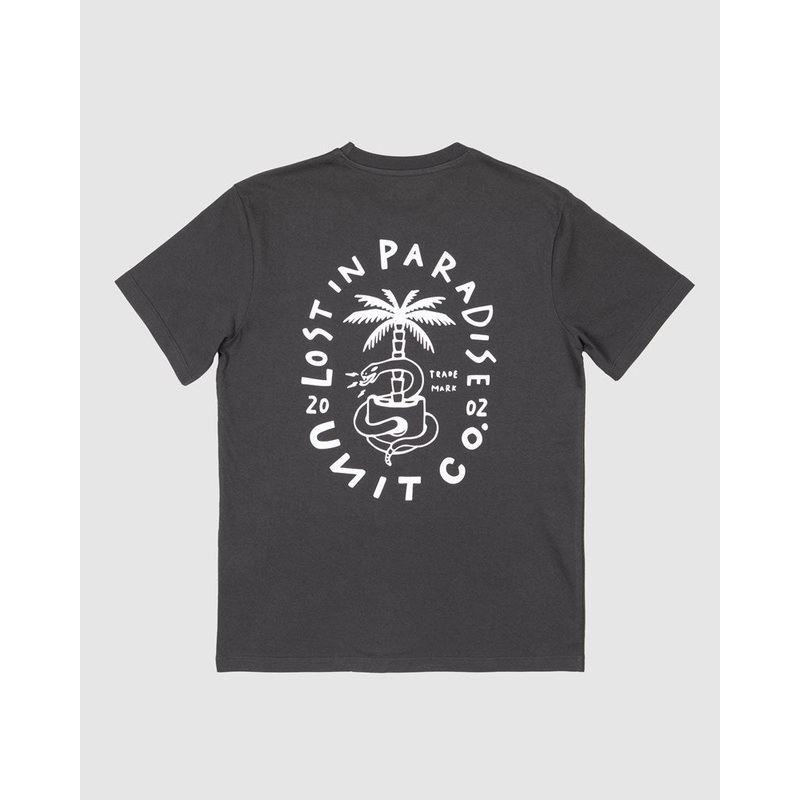 Unit YOUTH TEES – TROPICS WASHED BLACK 10