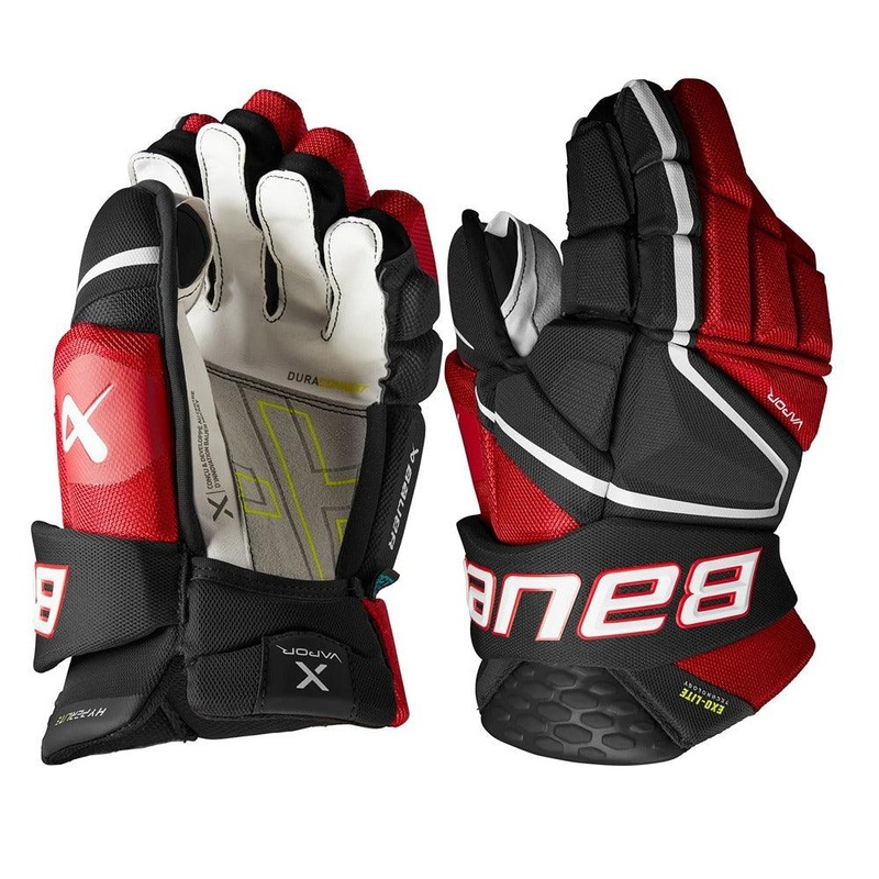Vapor Hyperlite Hockey Gloves – Intermediate 12 Navy/Red/White