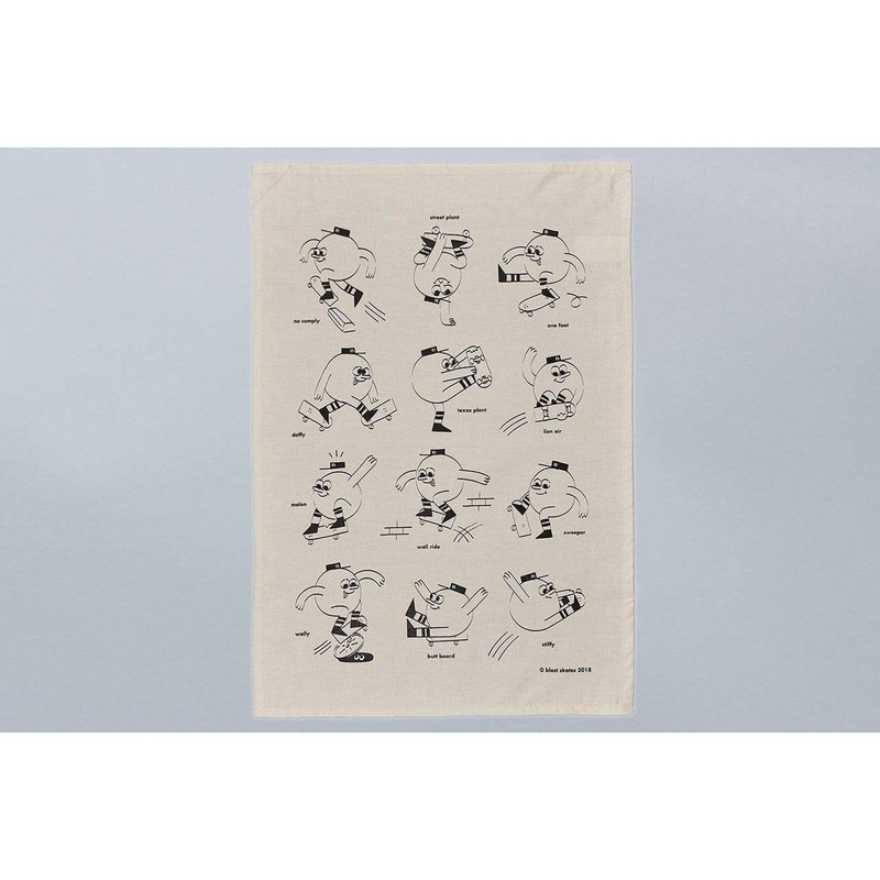 Blast Skates Tea Towel Natural