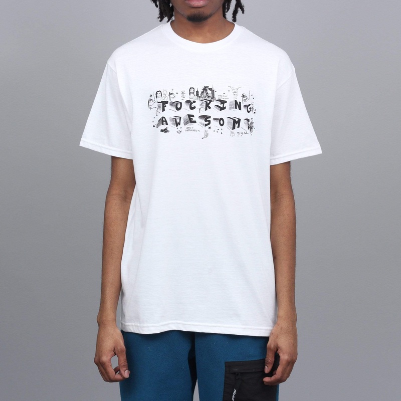 Fucking Awesome Block Letter T-Shirt White Small