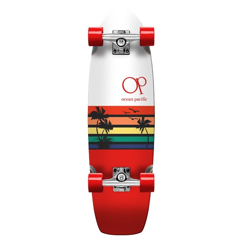 Ocean Pacific Sunset White/Red Cruiser Skateboard – 30″