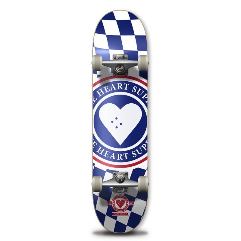The Heart Supply Insignia Check Blue Skateboard – 8.0″