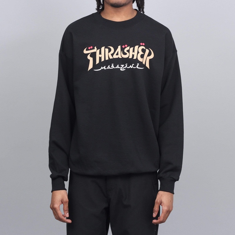 Thrasher Calligraphy Crew Black Small