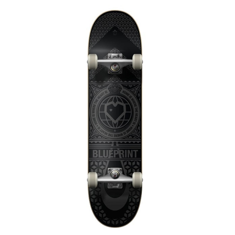 Blueprint Home Heart Black/Black Skateboard – 8.25″