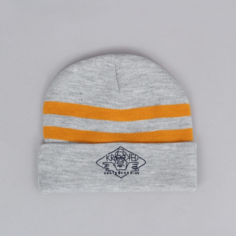Krooked Arketype Beanie Heather Grey / Gold
