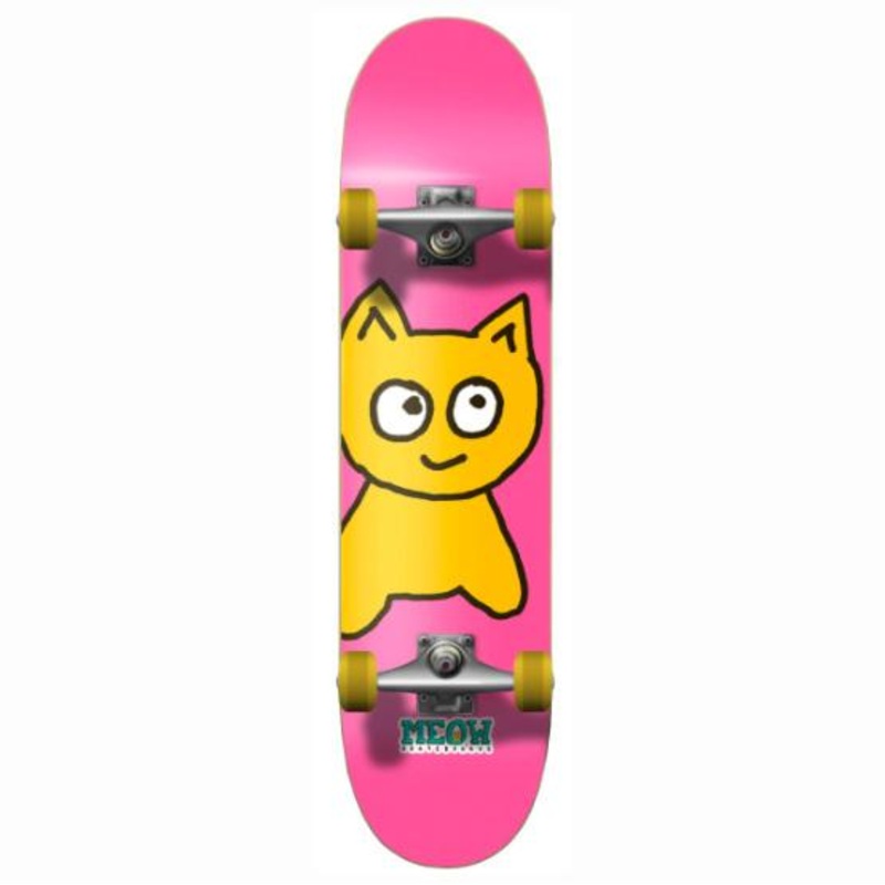 Meow Big Cat Pink Skateboard – 7.75″