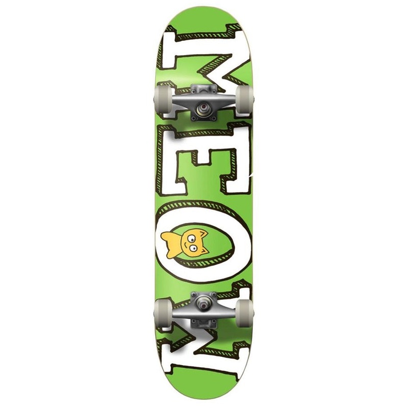 Meow Logo Green Skateboard – 7.75″