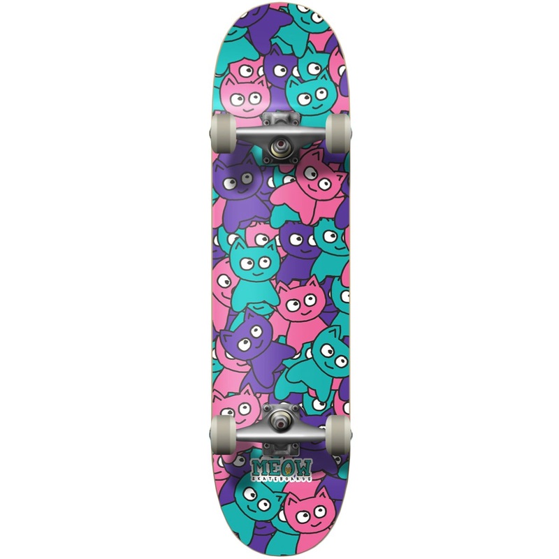 Meow Sticker Pile Classic Skateboard – 7.75″