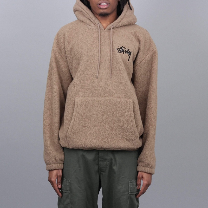 Stussy Bronson Polar Fleece Hood Taupe Small