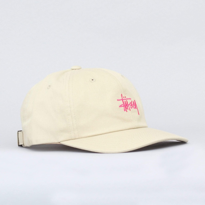 Stussy Stock Low Pro Cap Khaki / Pink