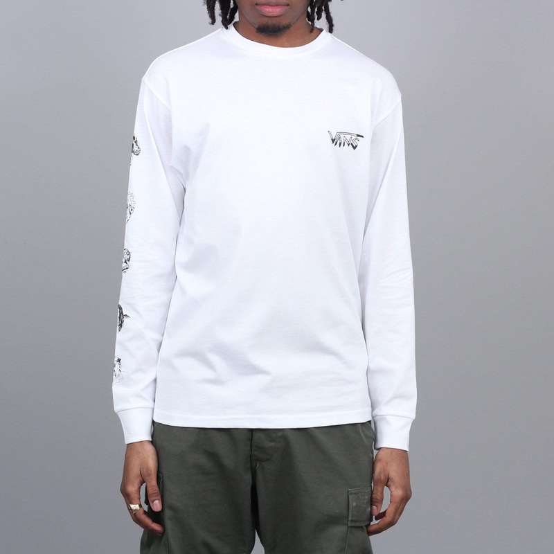 Vans Rowan Zorilla Faces Longsleeve T-Shirt White Small