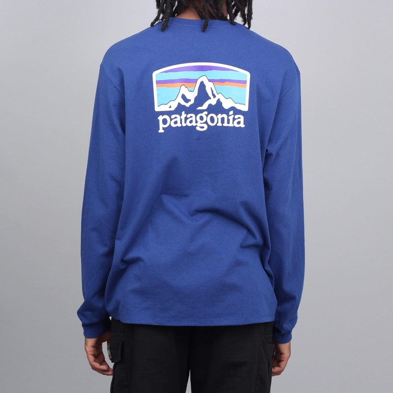 Patagonia Fitz Roy Horizons Responsibili Longsleeve T-Shirt Superior Blue Small