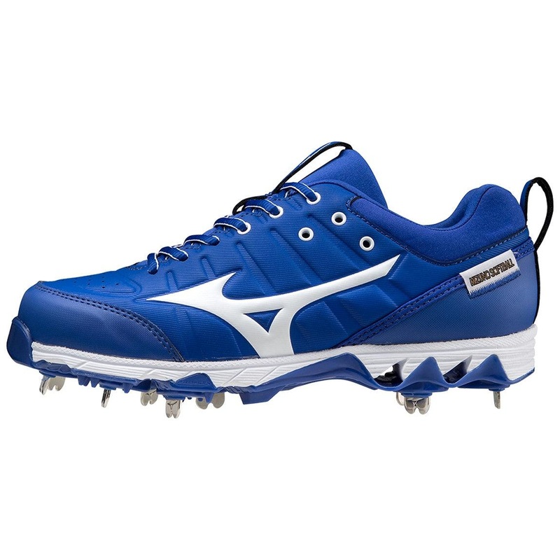 9/Spike Swift 7 Low Womens Metal Softball Cleat 5 Navy/White