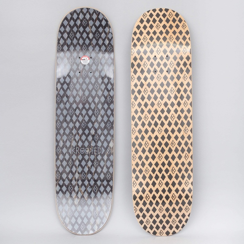 Krooked 8.5 Dymonds Skateboard Deck Black