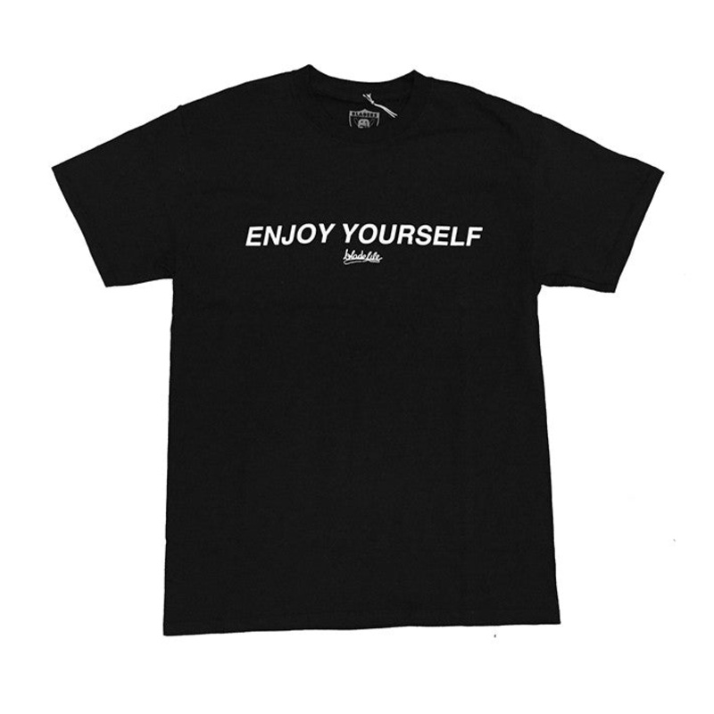 T-shirt black enjoy yourself S