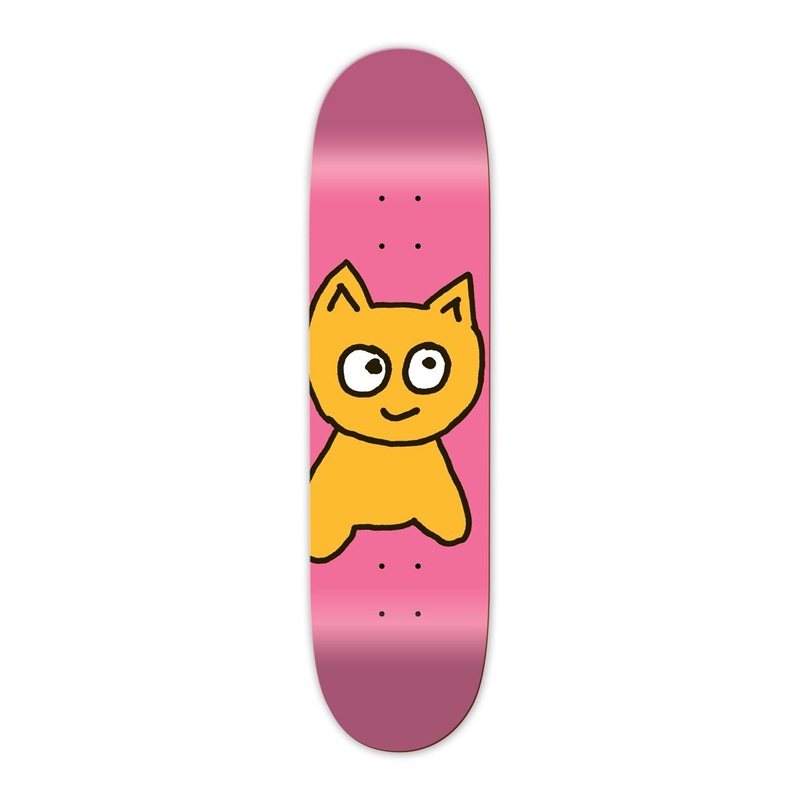 Meow Big Cat Pink Skateboard Deck – 7.25″