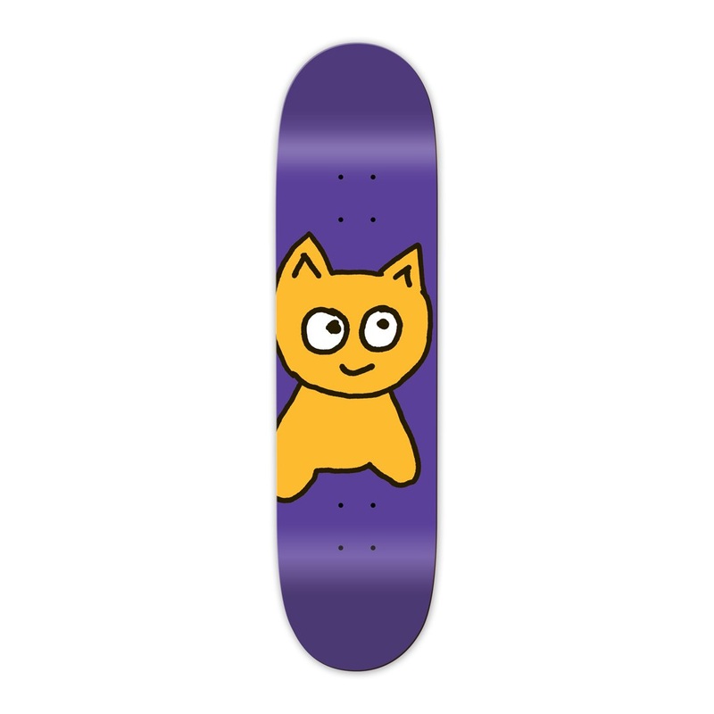 Meow Big Cat Purple Skateboard Deck – 7.75″