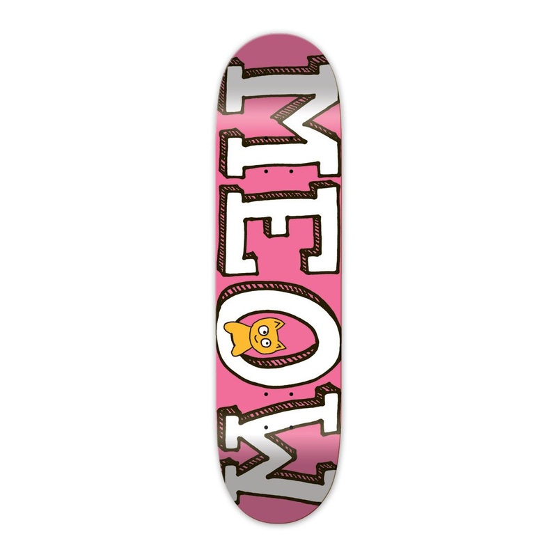 Meow Logo Pink Skateboard Deck – 7.75″