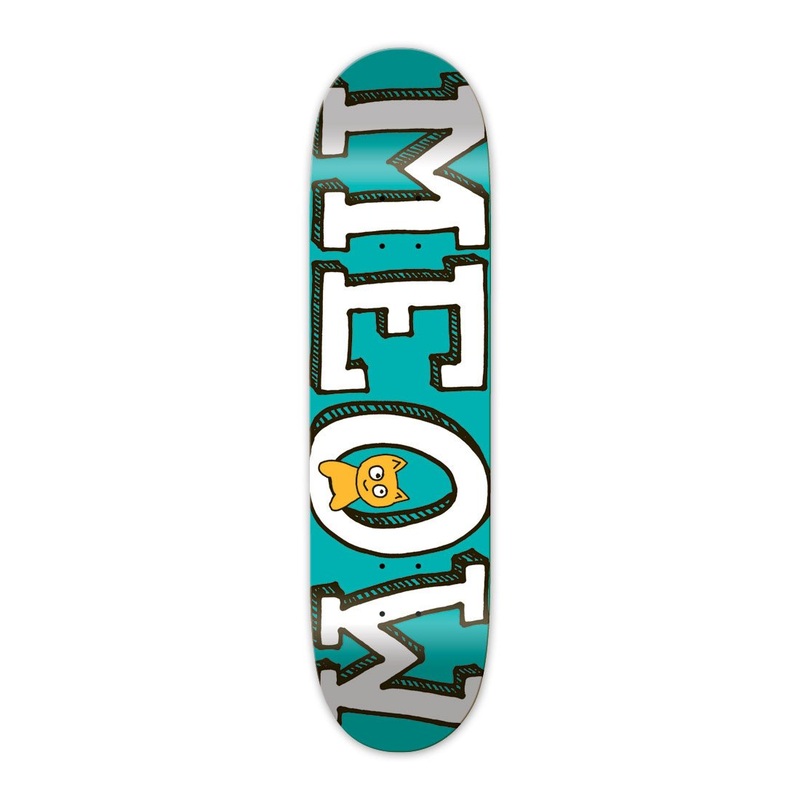 Meow Logo Teal Skateboard Deck – 8.0″