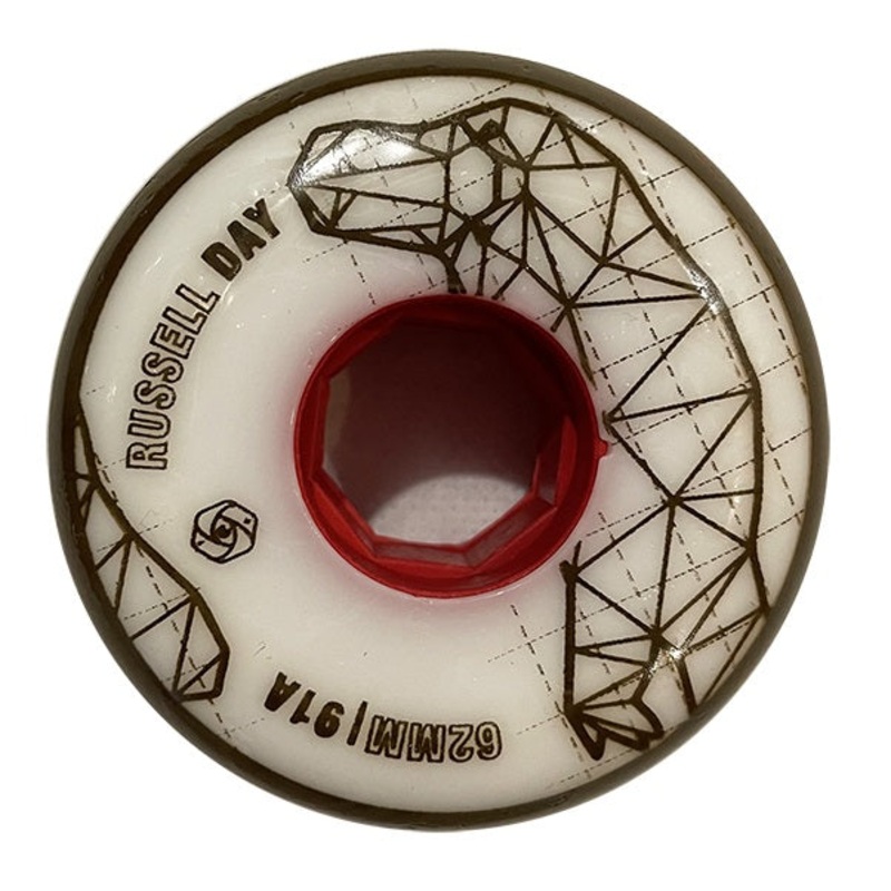 Red Eye Russel Day White Wheels 62mm 91a – Set of 4