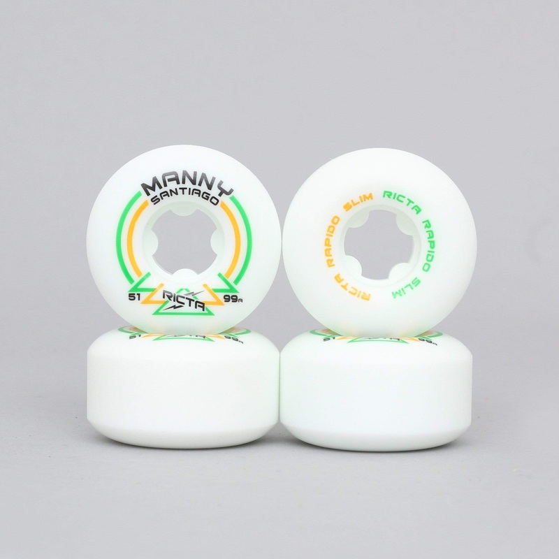 Ricta 51mm 99A Manny Santiago Rapido Slim Skateboard Wheels White