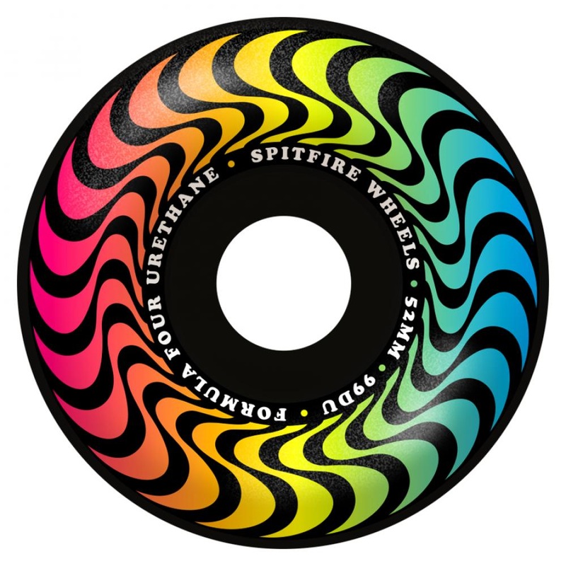 Spitfire Formula Four Team Trippy Swirl Radial Black Wheels – 53mm 99D