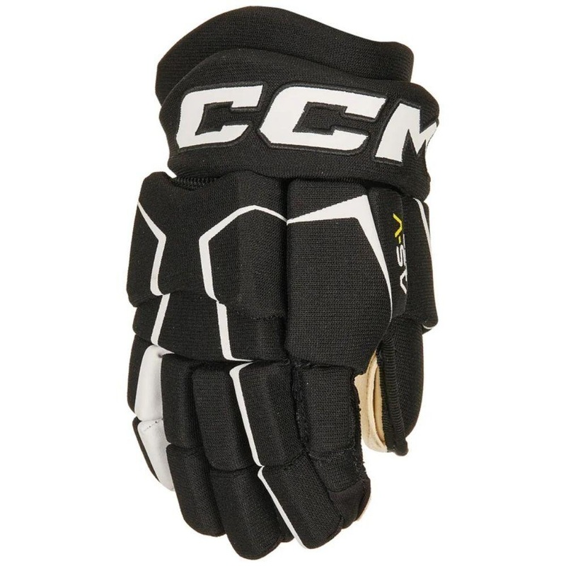 Tacks AS-V Pro Hockey Gloves – Youth 8 Black/White