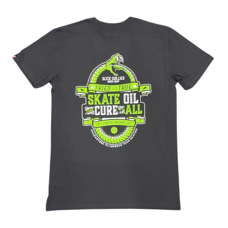 Slick’s Skate Store Snake T-Shirt – Black XXS