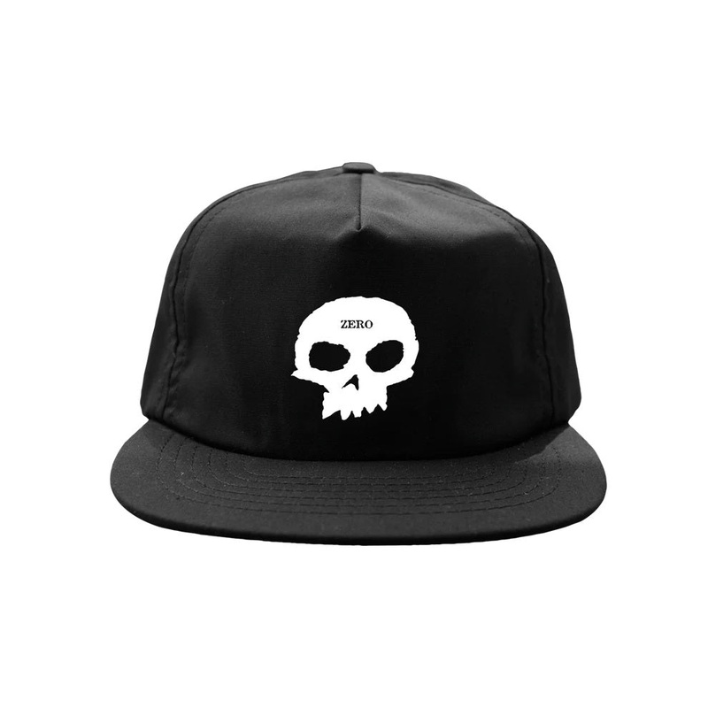Zero Single Skull 5 Panel Cap – Black