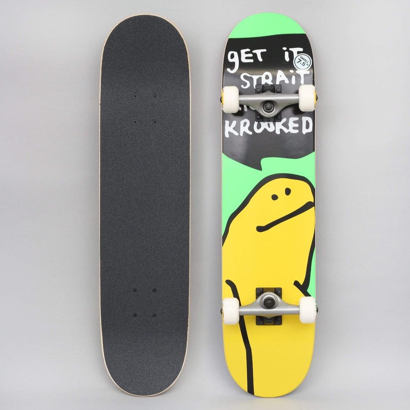 Krooked 7.5 Team Shmoo Complete Skateboard Yellow