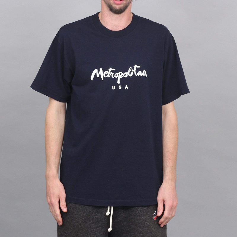 Metropolitan Classic Logo T-Shirt Navy Small