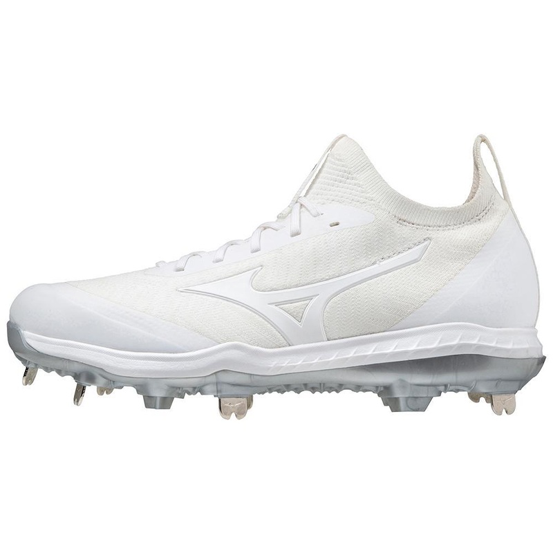 Mizuno Dominant Knit Women’s Metal Softball Cleat 7 White