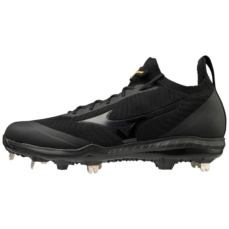 Mizuno Pro Dominant Knit Men’s Metal Baseball Cleat 7 Black