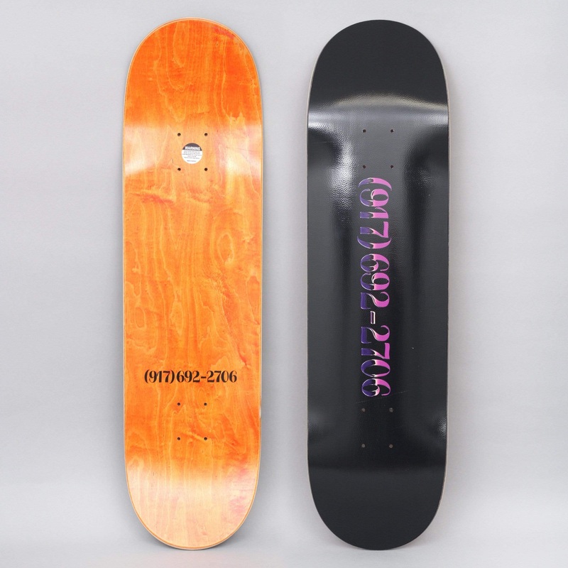 917 8.5 Chrome Dialtone Slick Skateboard Deck Black