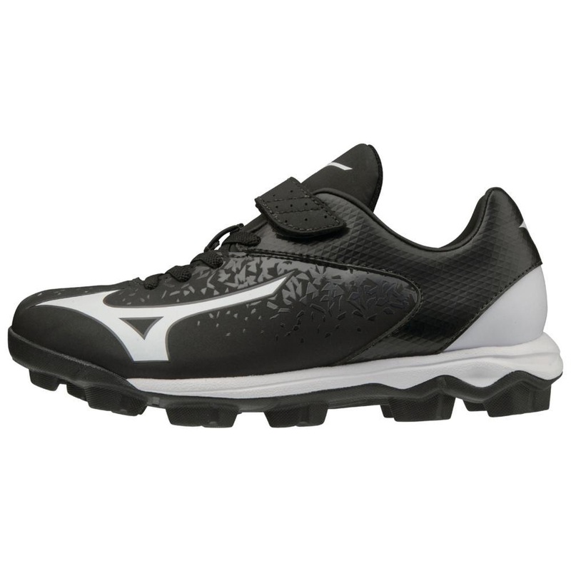 Mizuno Select Nine JR Low Youth Molded Baseball Cleat 1 Black/White