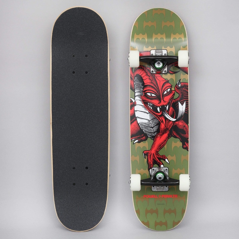 Powell Peralta 7.5 Cab Dragon One Off 191 Birch Complete Skateboard Olive