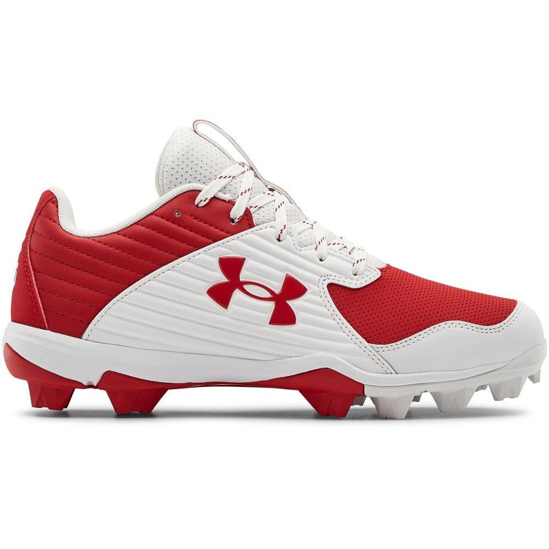 UA Leadoff Low RM Baseball Cleats 6.5 Red/White/White