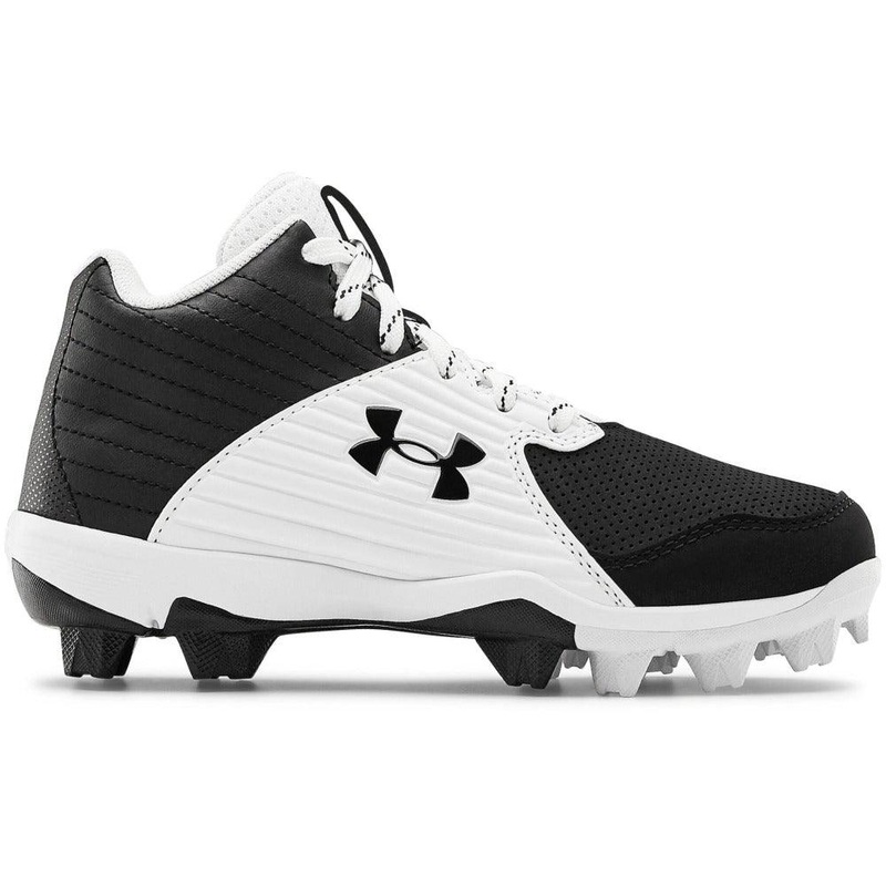 UA Leadoff Mid RM Jr. Baseball Cleats 1 Red/White/White
