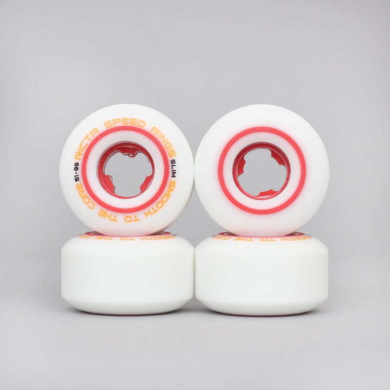 Ricta 51mm 99A Speedrings Slim Skateboard Wheels White / Red