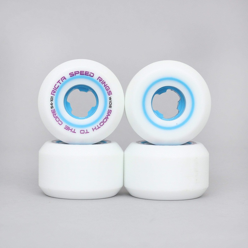 Ricta 54mm 101A Speedrings Wide Skateboard Wheels White / Blue