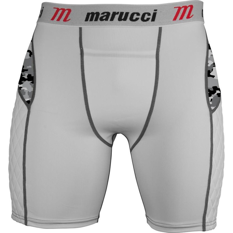 Elite Padded Slider with Cup Junior S White/Camo